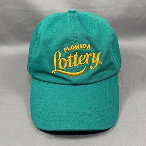 Florida Lottery Strap Back Cap Hat Lotto Promo Gambling Scrip Spellout Game Mens